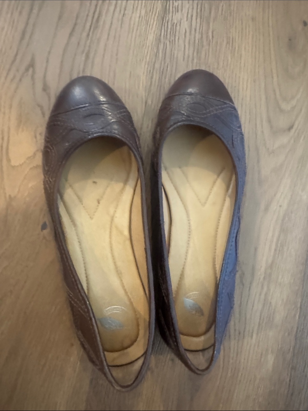 Nurture by Lamaze Brown Leatherette Ballet Flats